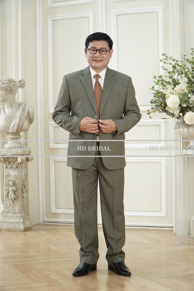 Vest trung niên màu xám chuột kèm ghile