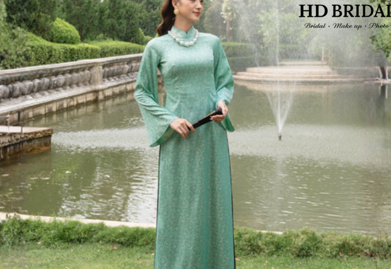 Áo Dài Gấm Xanh