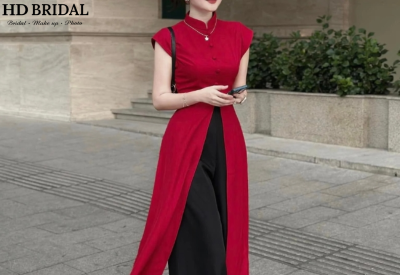 Áo dài phối quần tây