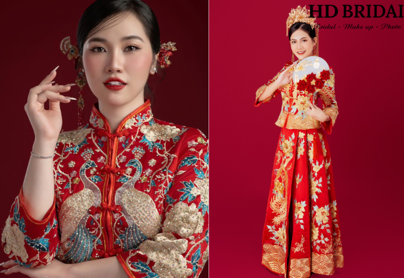 Cô dâu mặc áo khỏa truyền thống tại HD Bridal