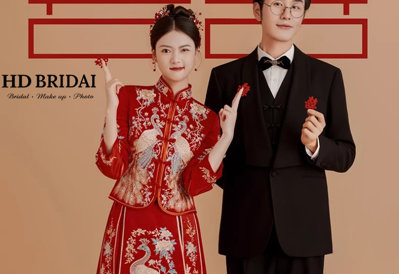 Mẫu áo khỏa cưới thuê rồng phượng cao cấp