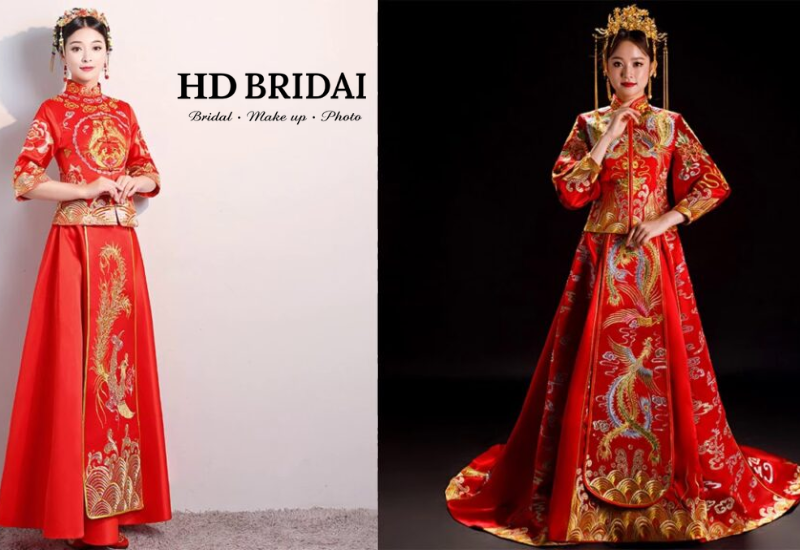 Mẫu áo khỏa đỏ truyền thống dành cho cô dâu