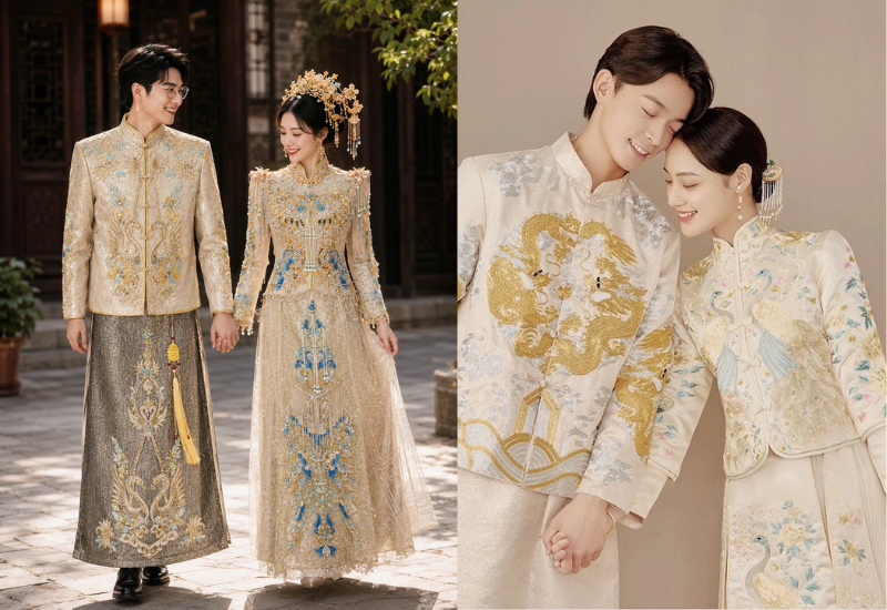 Mẫu áo khỏa hiện đại tại HD Bridal