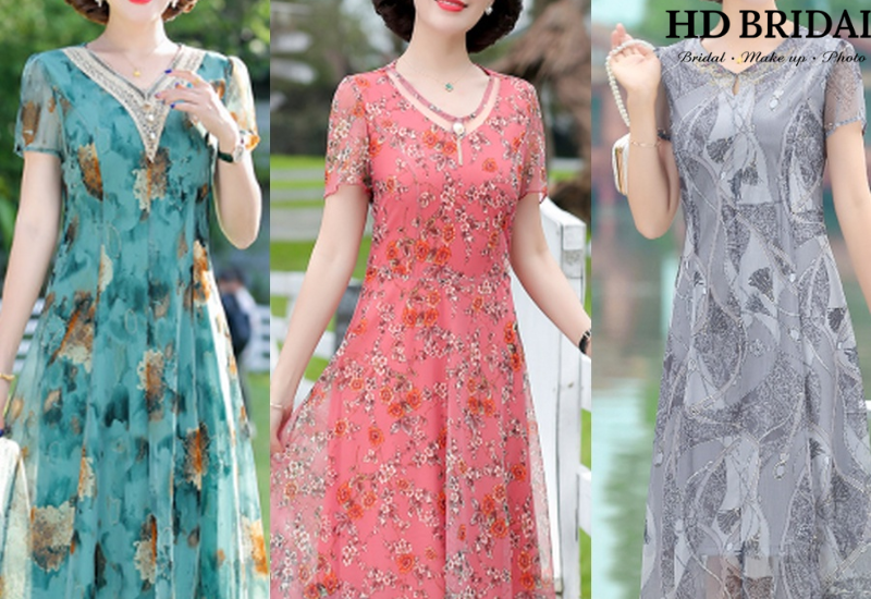 Mẫu đầm trung niên u50 sang trọng 
