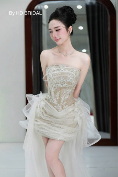 Mẫu váy cưới after party Veloura Haute Couture