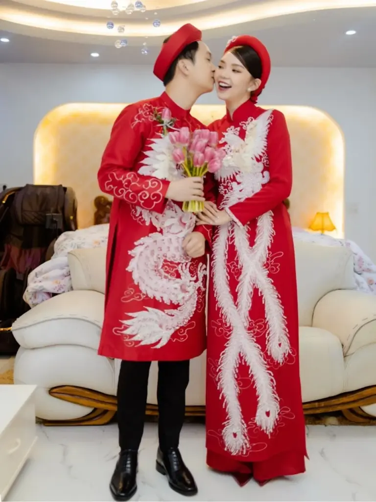 Những mẫu áo dài cưới được thiết kế tinh tế với chất liệu cao cấp, phù hợp cho lễ gia tiên, lễ ăn hỏi và lễ cưới, mang đến vẻ đẹp thanh lịch cho cô dâu trong ngày trọng đại.